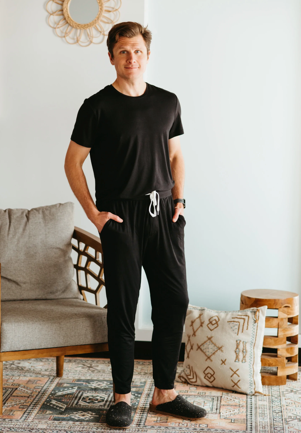 Cloud Nine Bamboo Collective - Unisex Jogger Bamboo PANTS | Black: IN STOCK ON SALE