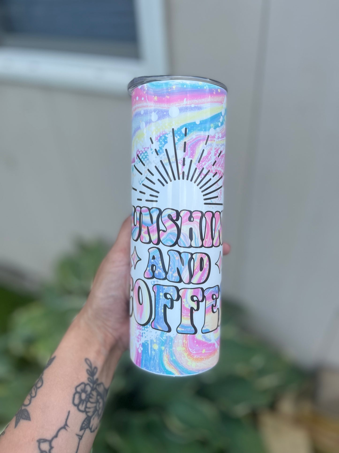 Tie dye sunshine and coffee