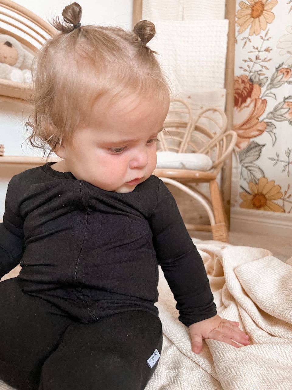 Pip + Phee - Bamboo Footed Sleeper | Night Black IN STOCK