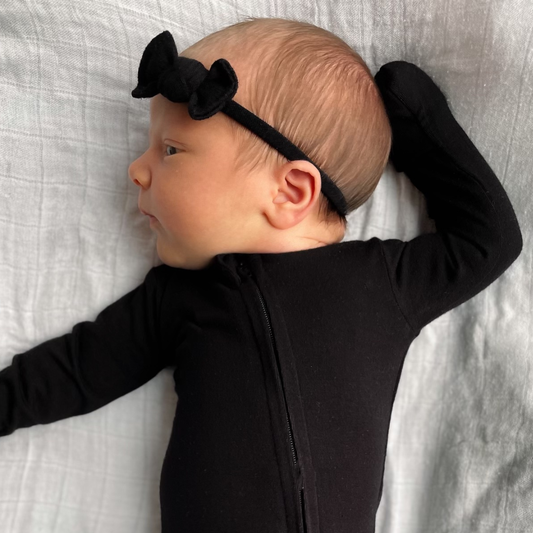 Pip + Phee - Bamboo Footed Sleeper | Night Black IN STOCK