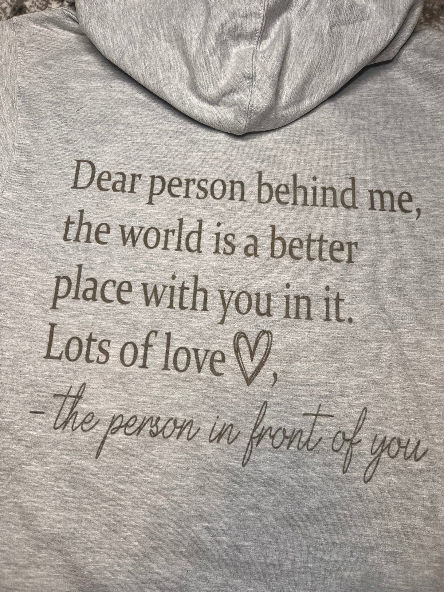 Person behind me hoodie SMALL