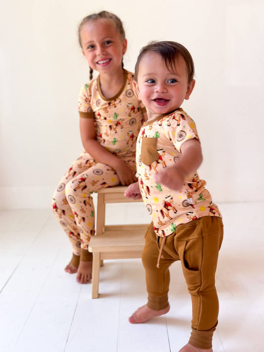 Scoots - Yeehaw Bamboo Terry Jogger Sets | IN STOCK