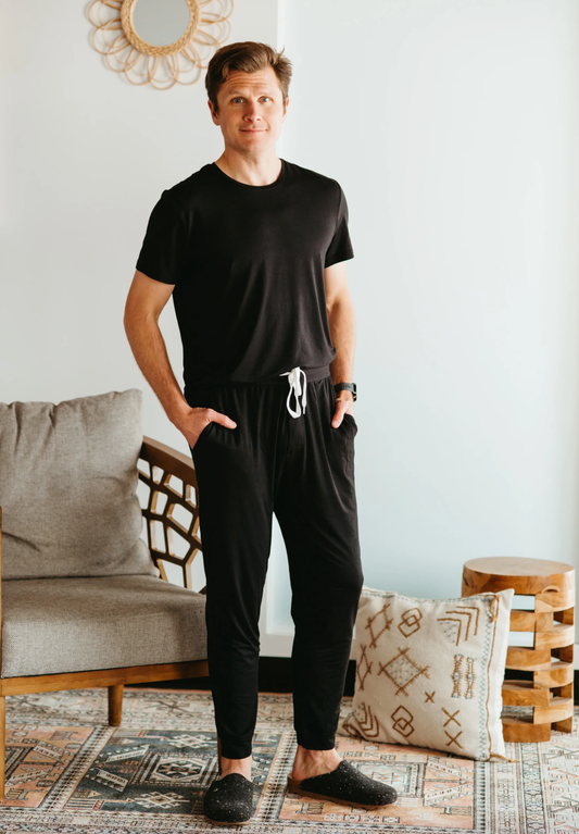 Cloud Nine Bamboo Collective - Unisex Jogger Bamboo PANTS | Black: IN STOCK ON SALE