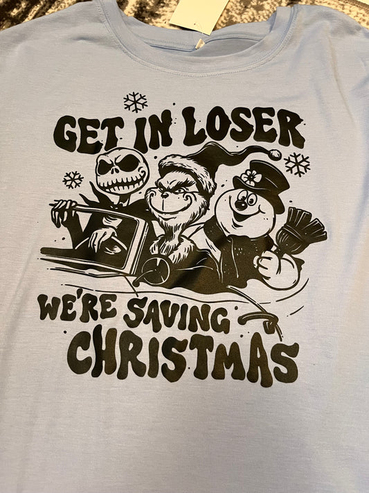 Get in loser T-shirt light blue LARGE