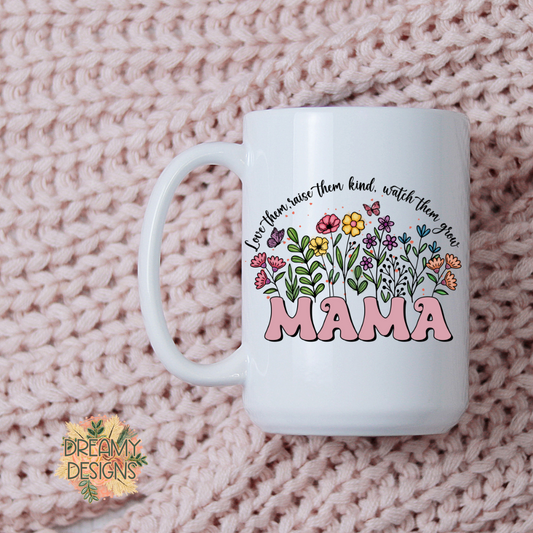 mama curved floral