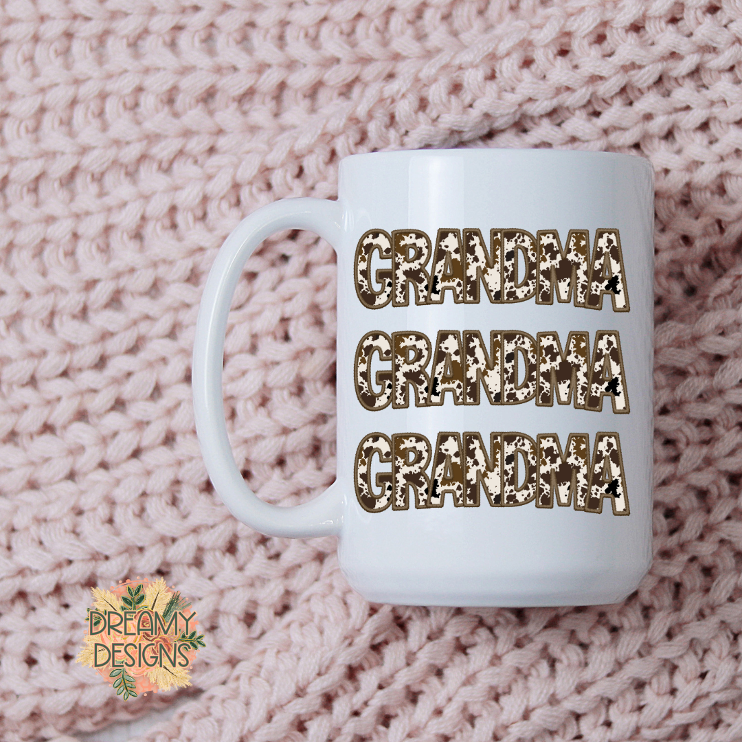 Grandma cow print