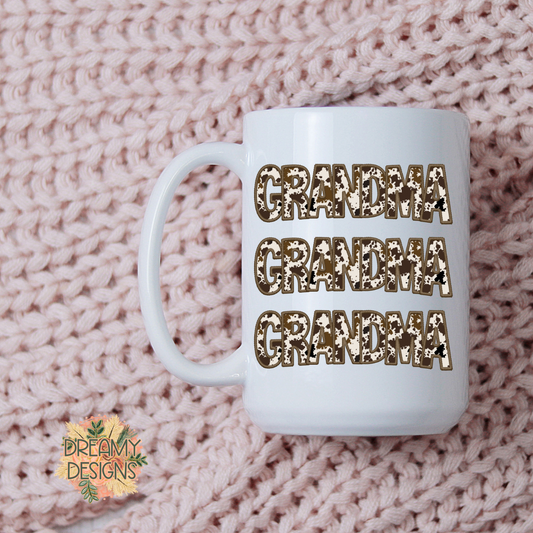 Grandma cow print