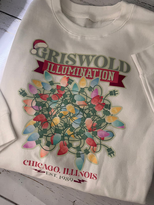 Christmas light crewneck