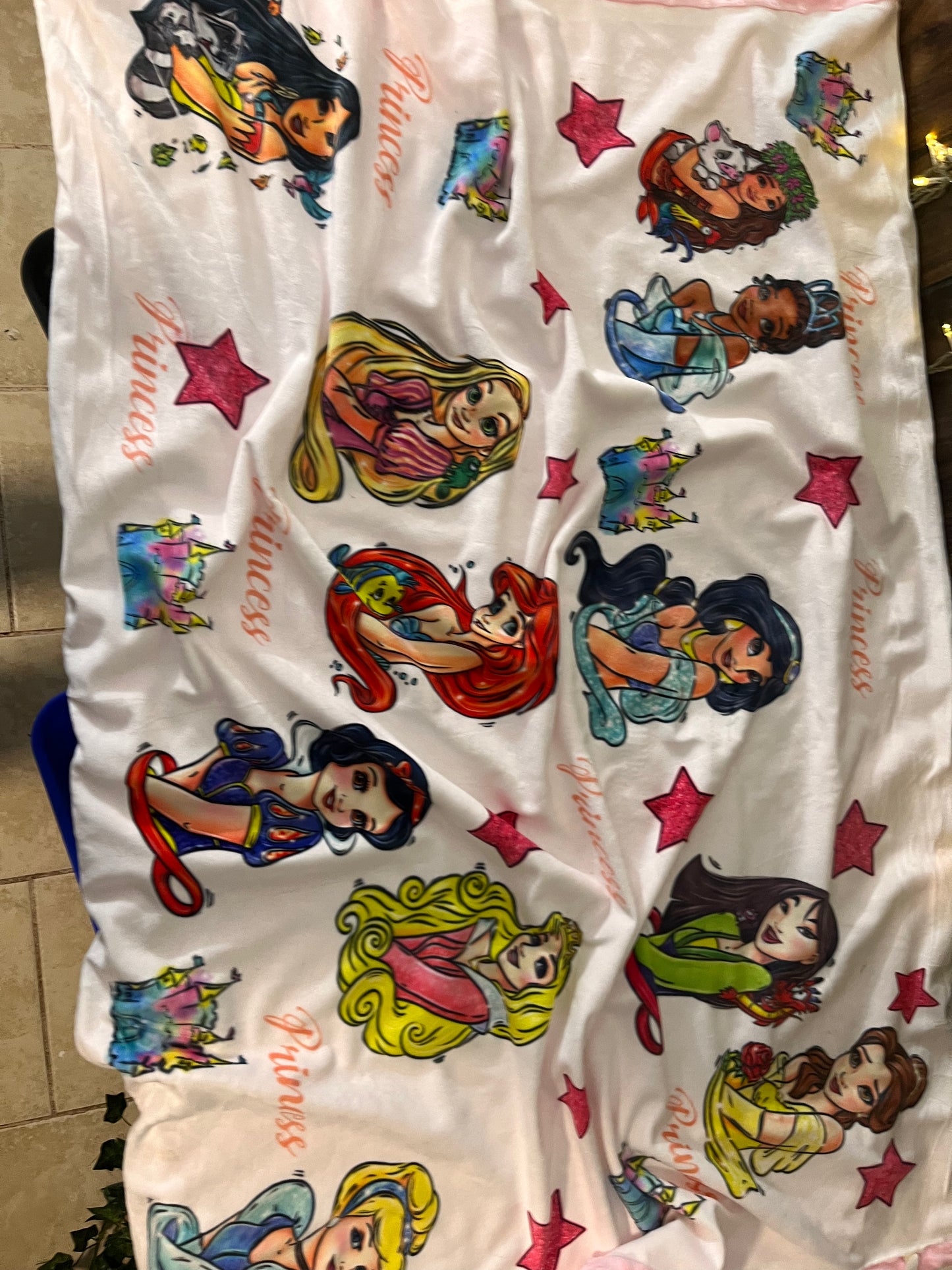 Princess blanket ( pink backing )
