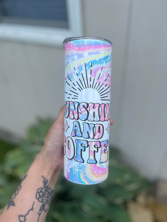 Tie dye sunshine and coffee