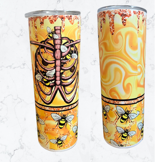 Honey Ribcage Tumbler - dreamydesignsss
